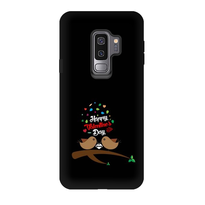 Galaxy S9 plus StrongFit brown love birds by TMSarts