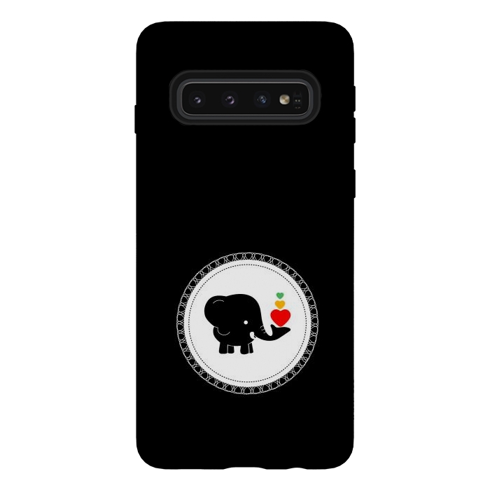 Galaxy S10 StrongFit cutest baby elephant by TMSarts