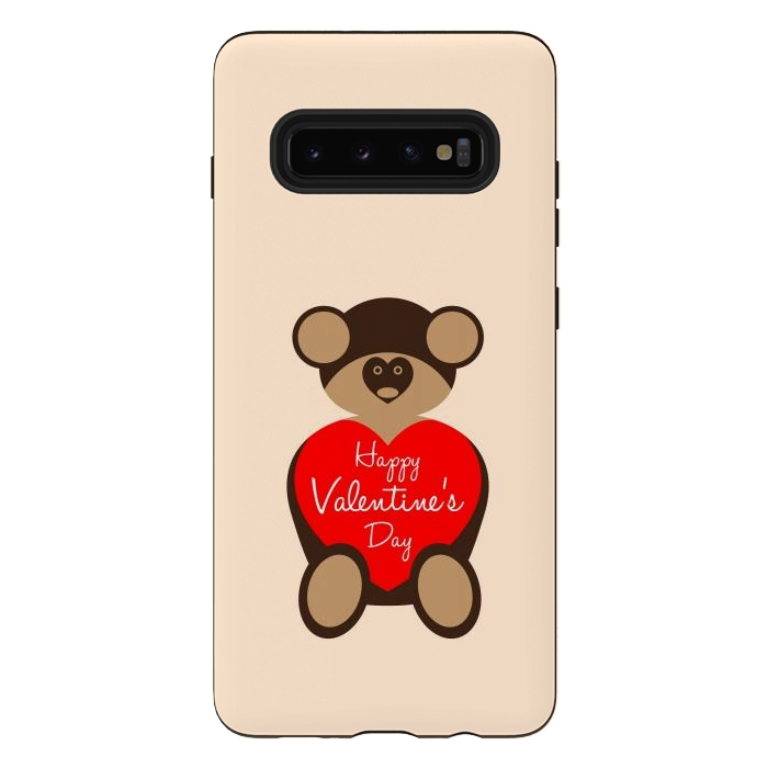 Galaxy S10 plus StrongFit teddy bear brown by TMSarts