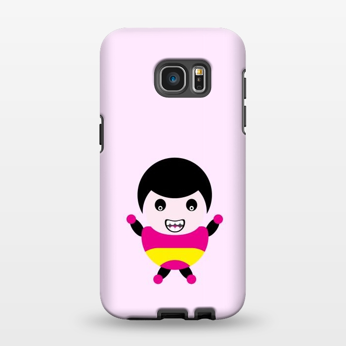 Galaxy S7 EDGE StrongFit cartoon child smile by TMSarts