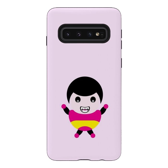 Galaxy S10 StrongFit cartoon child smile by TMSarts