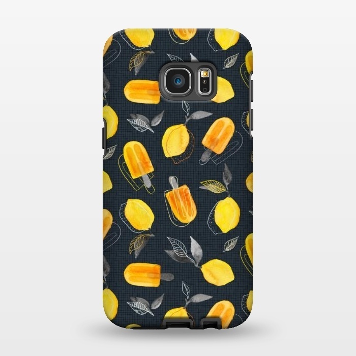 Galaxy S7 EDGE StrongFit Fresh Lemons & Frozen Pops by Micklyn Le Feuvre