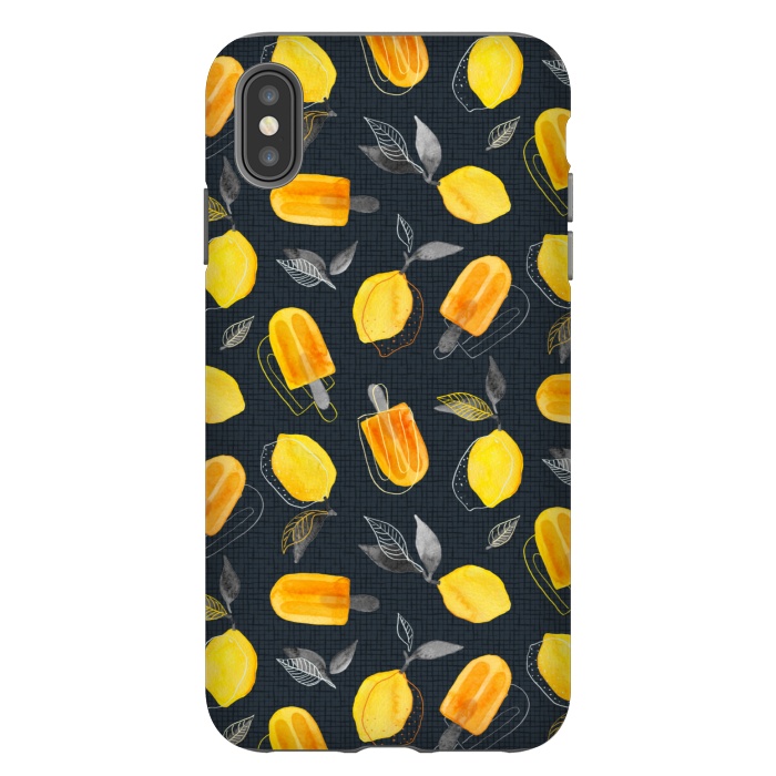 iPhone Xs Max StrongFit Fresh Lemons & Frozen Pops by Micklyn Le Feuvre