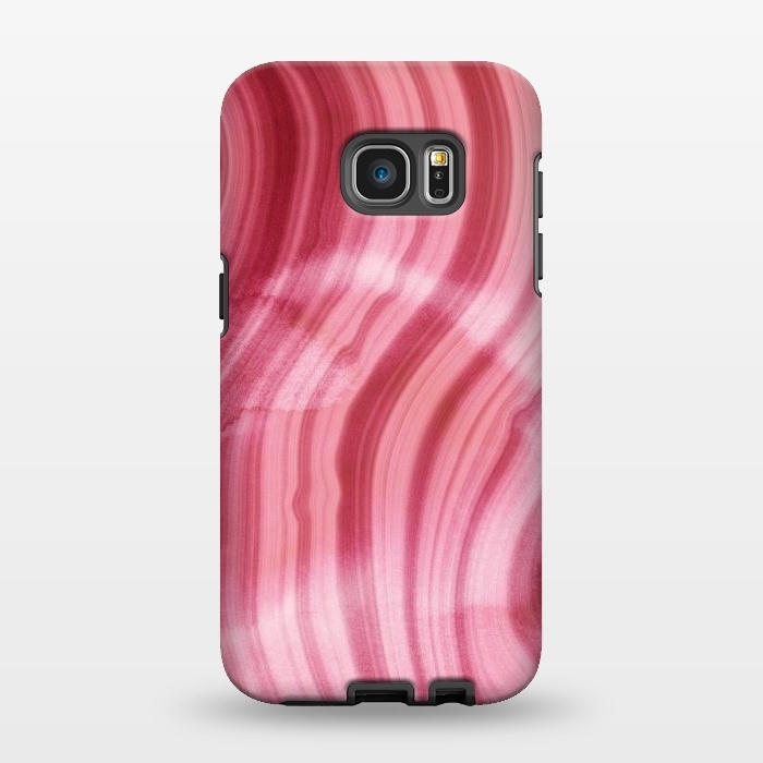 Galaxy S7 EDGE StrongFit Pink Mermaid Waves Marble  by  Utart