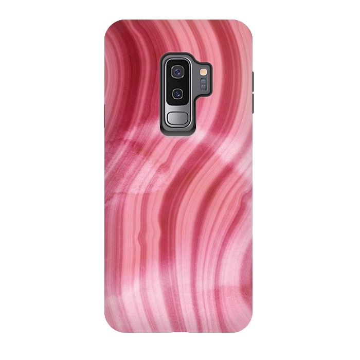 Galaxy S9 plus StrongFit Pink Mermaid Waves Marble  by  Utart