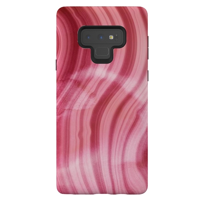 Galaxy Note 9 StrongFit Pink Mermaid Waves Marble  by  Utart