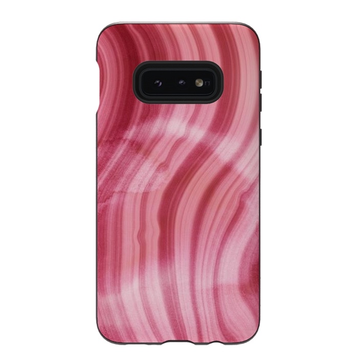 Galaxy S10e StrongFit Pink Mermaid Waves Marble  by  Utart