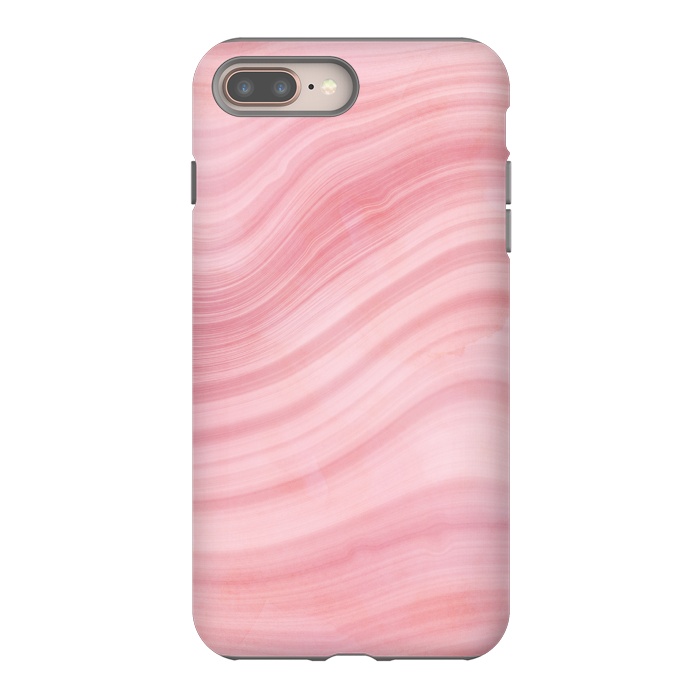 iPhone 7 plus StrongFit Light Pink Mermaid Waves Marble by  Utart