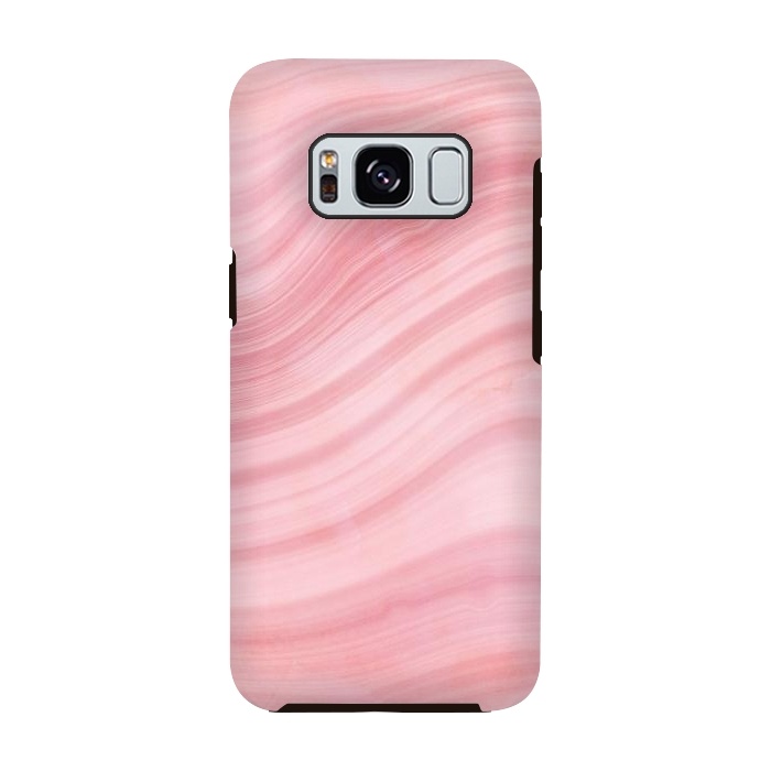 Galaxy S8 StrongFit Light Pink Mermaid Waves Marble by  Utart