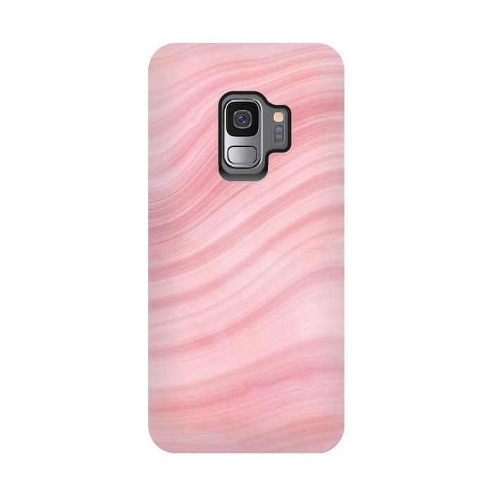 Galaxy S9 StrongFit Light Pink Mermaid Waves Marble by  Utart