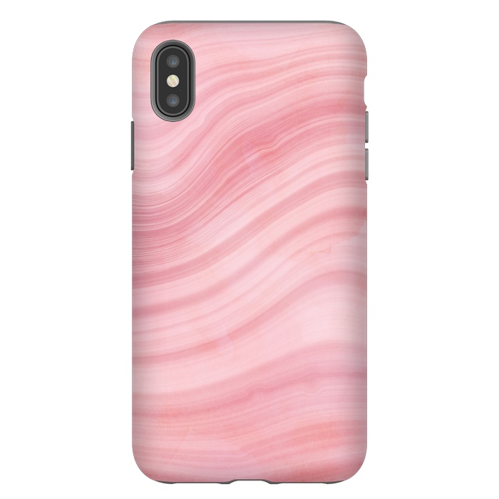 iPhone Xs Max StrongFit Light Pink Mermaid Waves Marble by  Utart