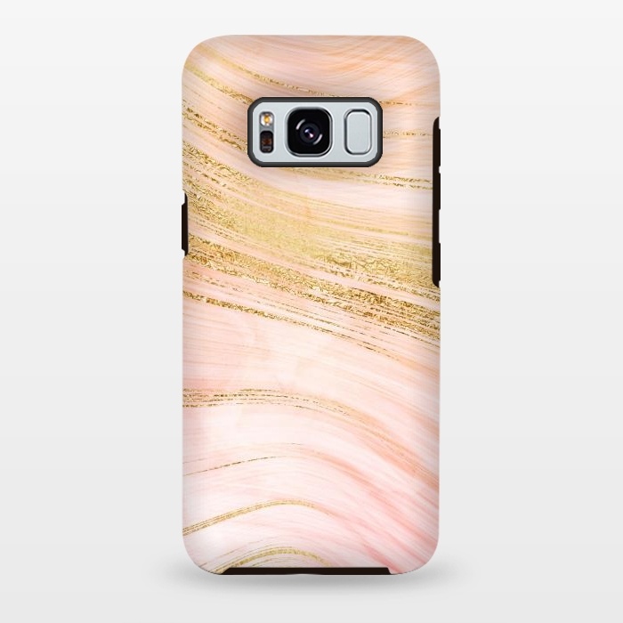 Galaxy S8 plus StrongFit Pink Mermaid Lush Marble with Faux Gold Veins by  Utart