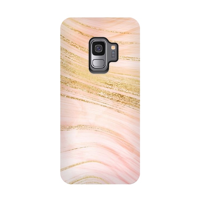 Galaxy S9 StrongFit Pink Mermaid Lush Marble with Faux Gold Veins by  Utart