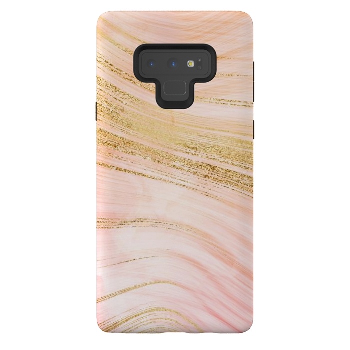 Galaxy Note 9 StrongFit Pink Mermaid Lush Marble with Faux Gold Veins by  Utart