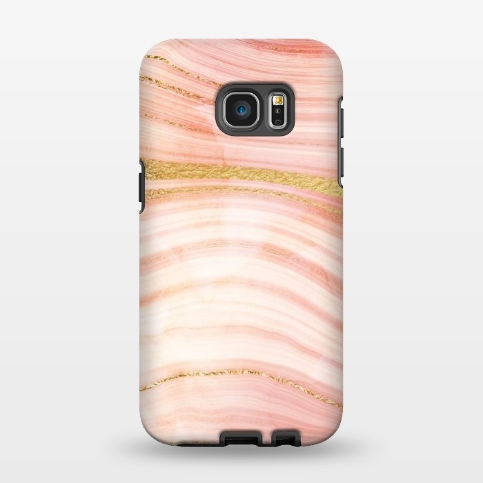 Galaxy S7 EDGE StrongFit Blush Mermaid Marble with Faux Gold Veins by  Utart