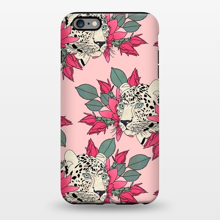 iPhone 6/6s plus StrongFit Classy cactus flowers and leopards design by InovArts