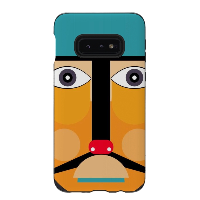 Galaxy S10e StrongFit geometry tribal face by TMSarts