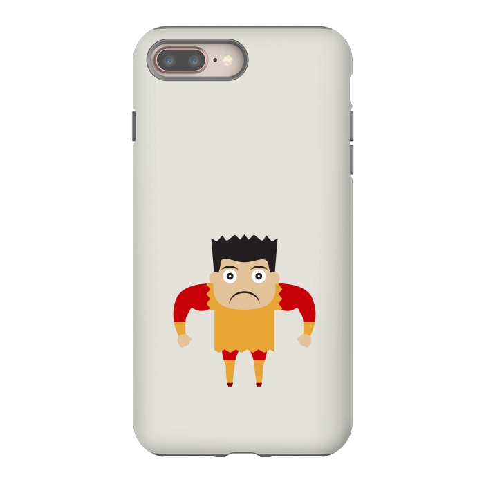 iPhone 7 plus StrongFit angry mood kid cartoon by TMSarts