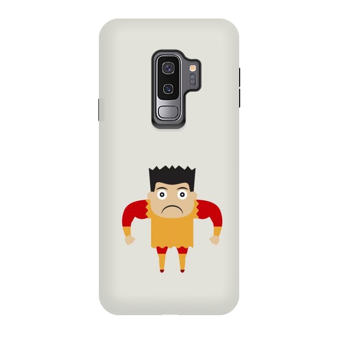 Galaxy S9 plus StrongFit angry mood kid cartoon by TMSarts