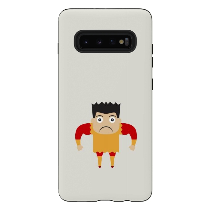 Galaxy S10 plus StrongFit angry mood kid cartoon by TMSarts