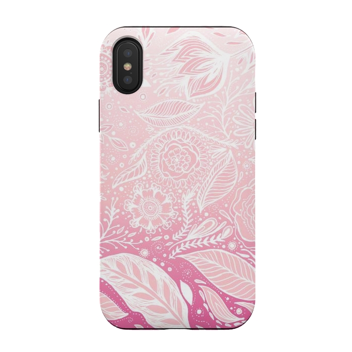 iPhone Xs / X StrongFit Pink Fade by Rose Halsey
