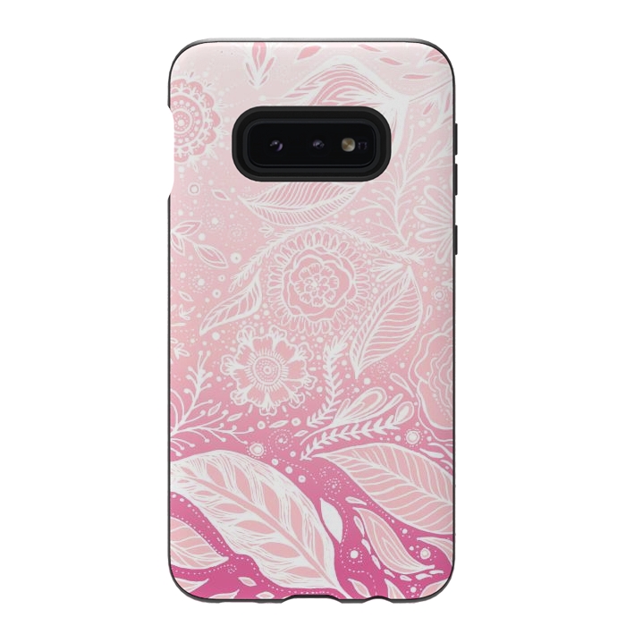 Galaxy S10e StrongFit Pink Fade by Rose Halsey