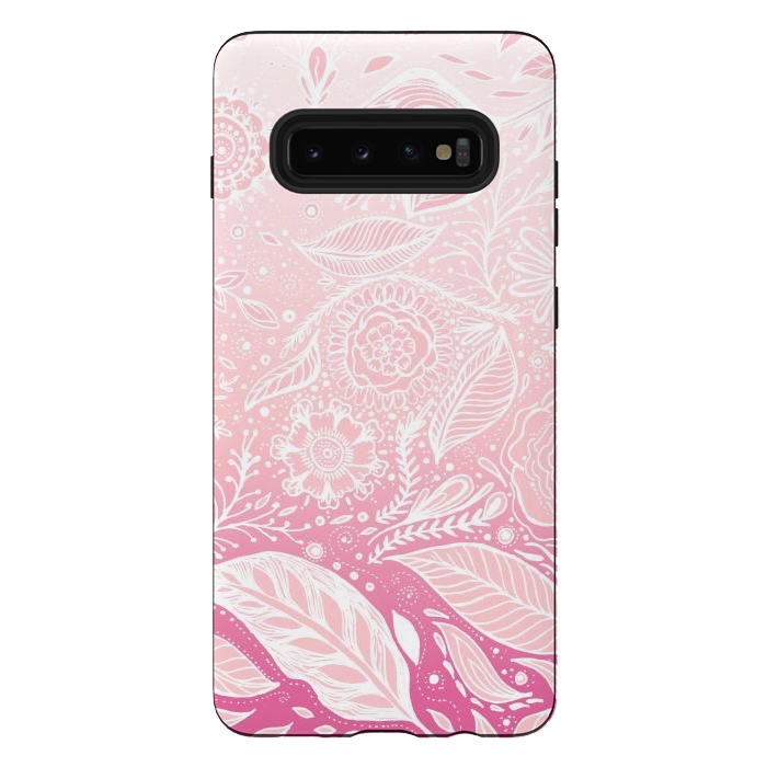 Galaxy S10 plus StrongFit Pink Fade by Rose Halsey