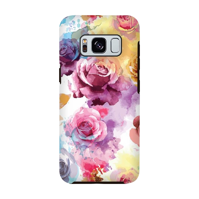 Galaxy S8 StrongFit Watercolor Roses by Bledi
