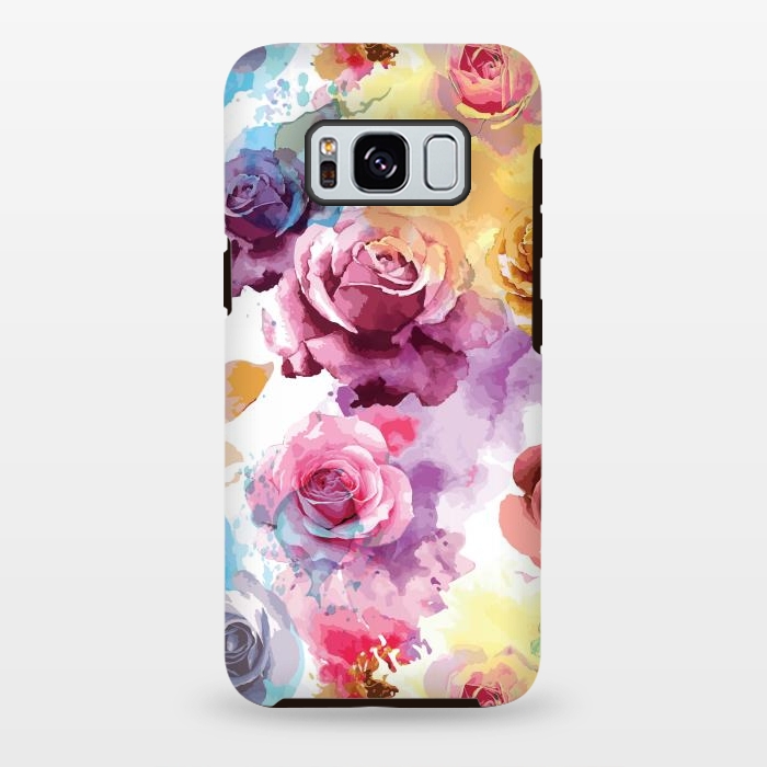 Galaxy S8 plus StrongFit Watercolor Roses by Bledi