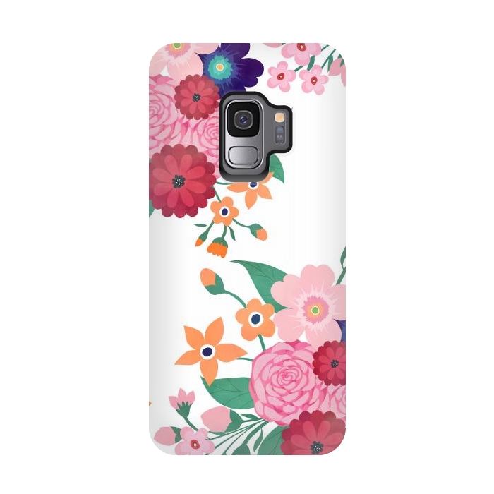 Galaxy S9 StrongFit Pretty summer flowers design  by InovArts