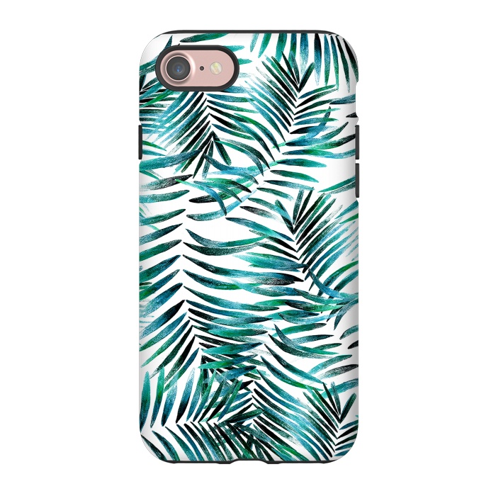 iPhone 7 StrongFit Brushed tropical palm leaves by Oana 