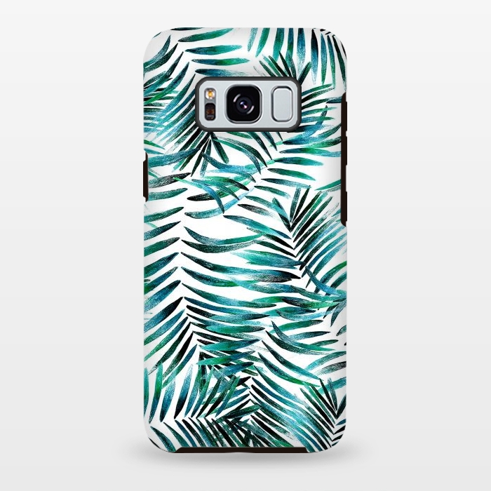 Galaxy S8 plus StrongFit Brushed tropical palm leaves by Oana 