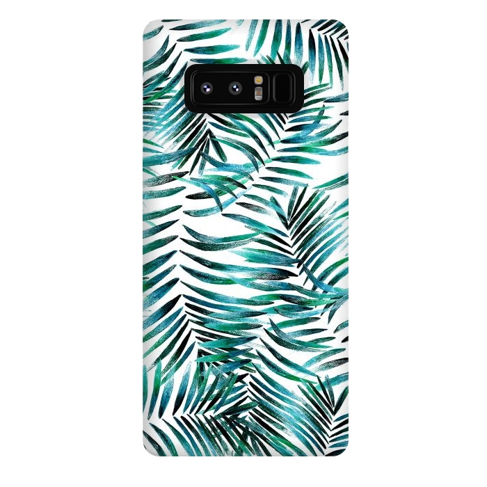 Galaxy Note 8 StrongFit Brushed tropical palm leaves by Oana 