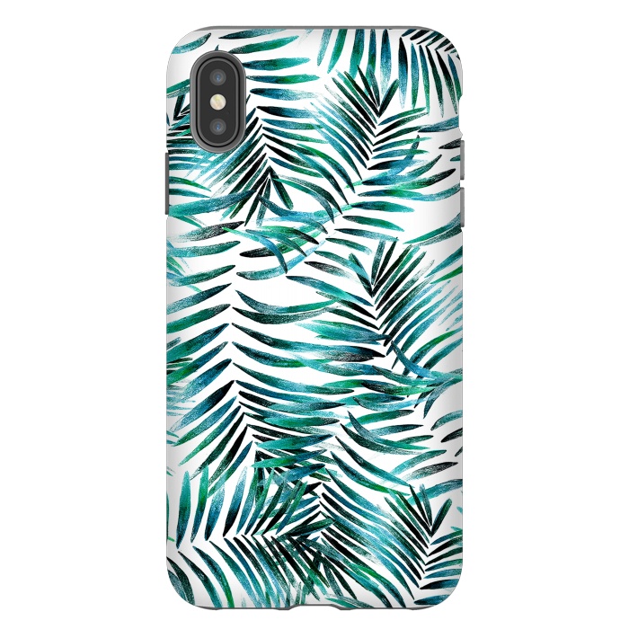 iPhone Xs Max StrongFit Brushed tropical palm leaves by Oana 