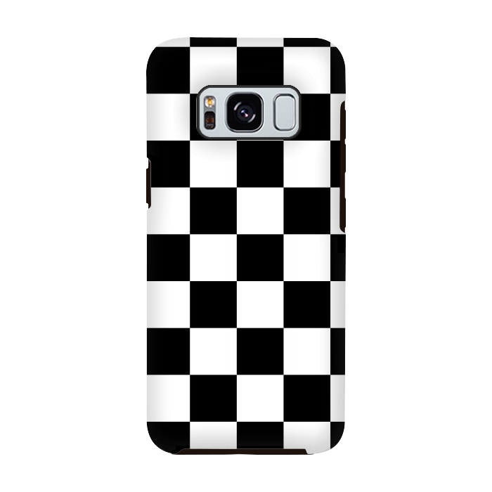 Galaxy S8 StrongFit black and white checkered  by TMSarts