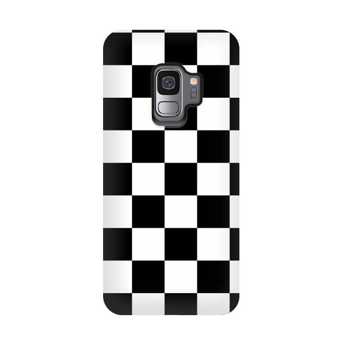 Galaxy S9 StrongFit black and white checkered  by TMSarts