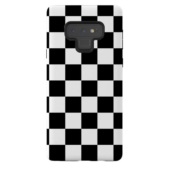 Galaxy Note 9 StrongFit black and white checkered  by TMSarts