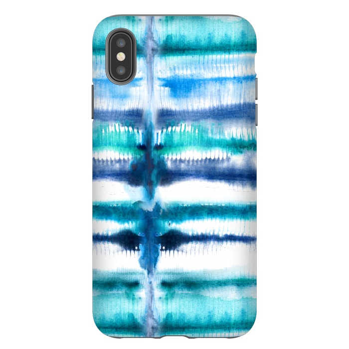 iPhone Xs Max StrongFit Shibori Stripes by gingerlique