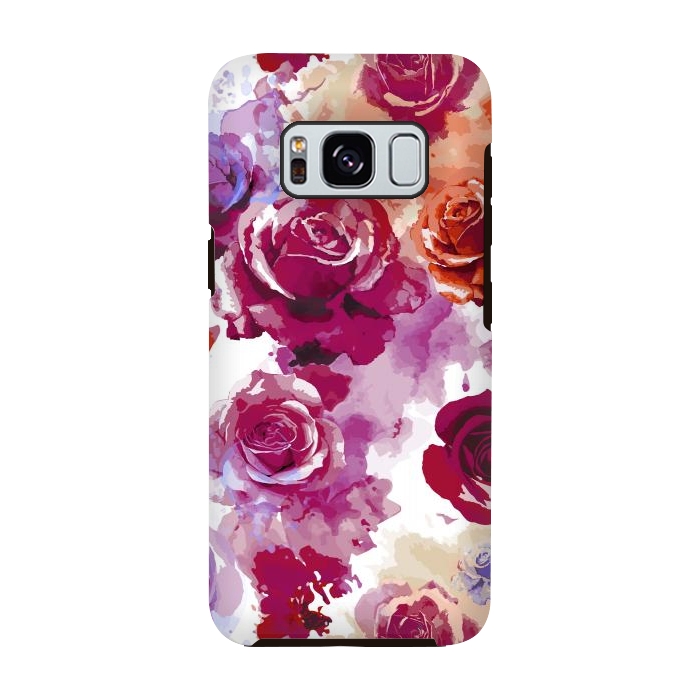 Galaxy S8 StrongFit Watercolor Roses 2 by Bledi