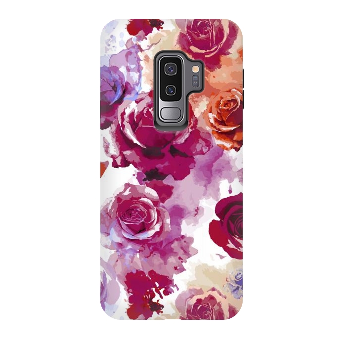 Galaxy S9 plus StrongFit Watercolor Roses 2 by Bledi