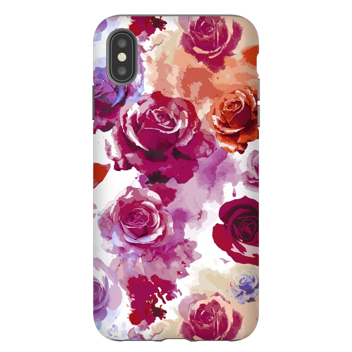 iPhone Xs Max StrongFit Watercolor Roses 2 by Bledi