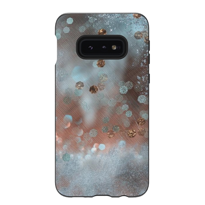 Galaxy S10e StrongFit Copper Teal Glamour by Andrea Haase
