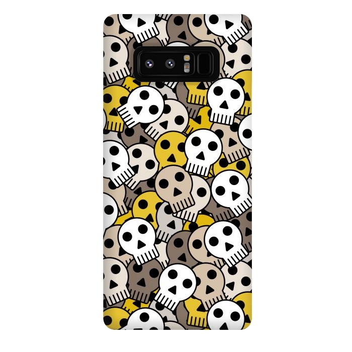 Galaxy Note 8 StrongFit yellow skull funky  by TMSarts