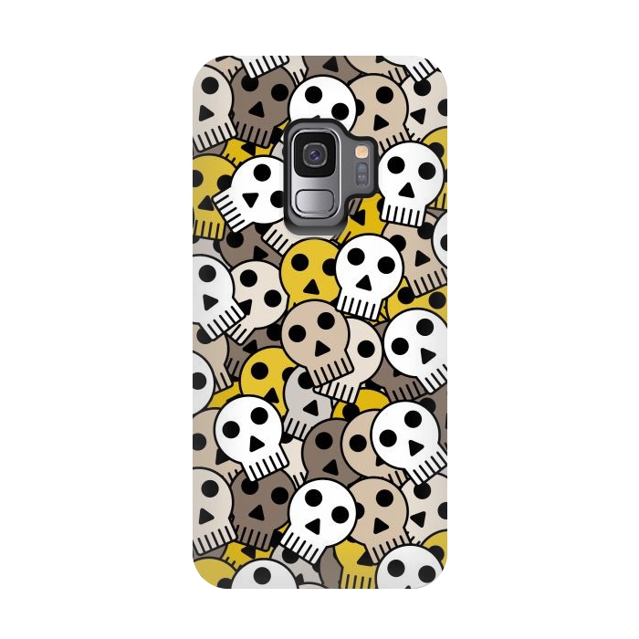 Galaxy S9 StrongFit yellow skull funky  by TMSarts