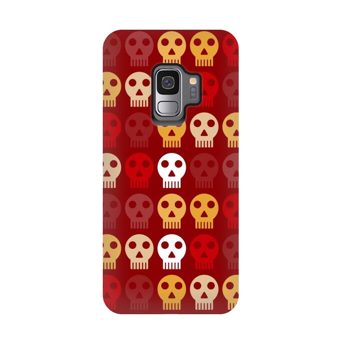 Galaxy S9 StrongFit red seamless skull by TMSarts