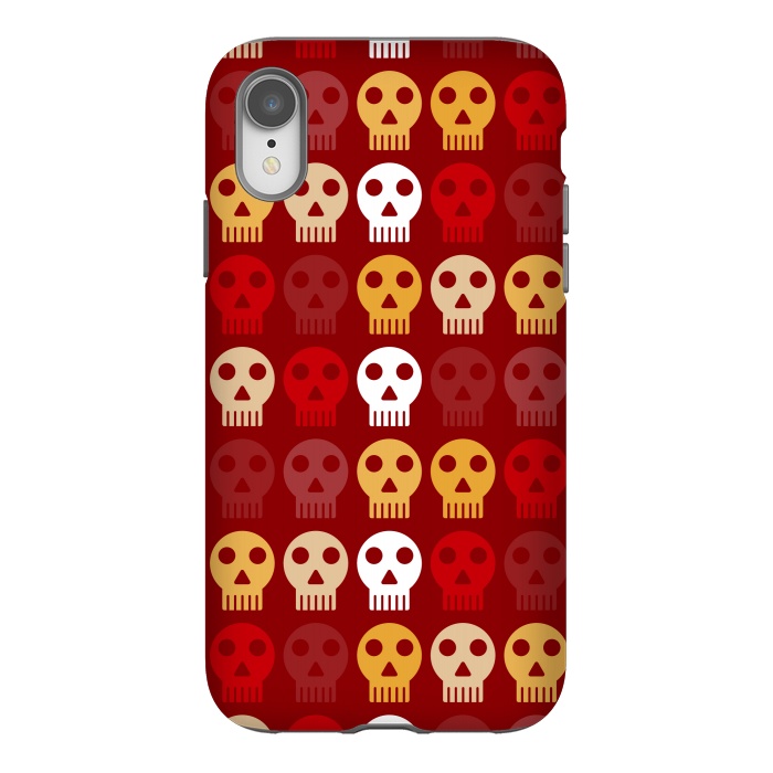 iPhone Xr StrongFit red seamless skull by TMSarts