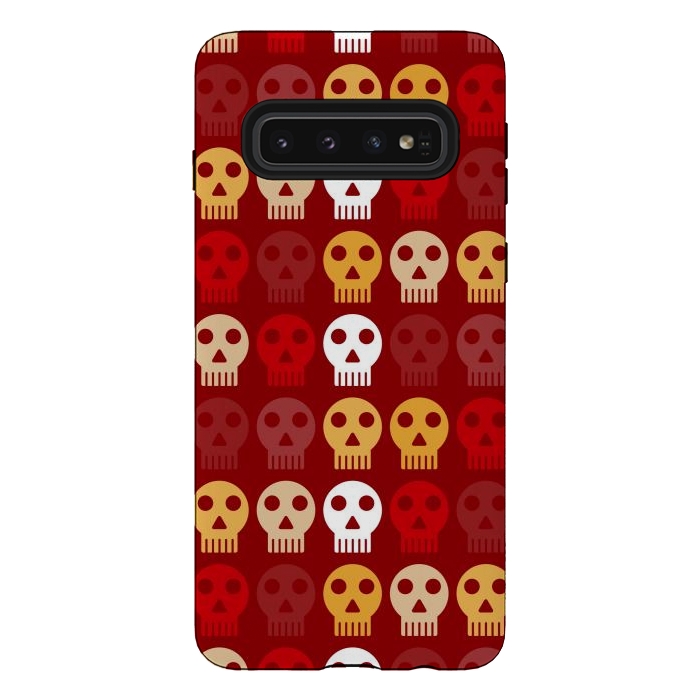 Galaxy S10 StrongFit red seamless skull by TMSarts
