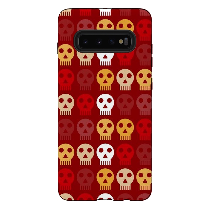 Galaxy S10 plus StrongFit red seamless skull by TMSarts