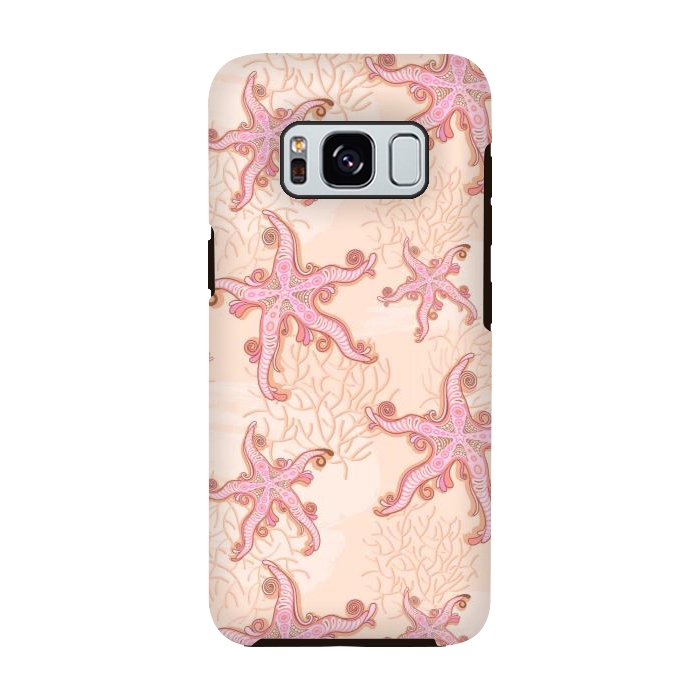 Galaxy S8 StrongFit Starfish and Coral Pink Pastel by BluedarkArt