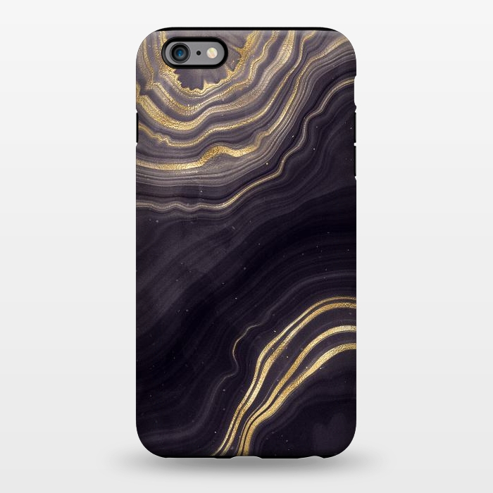 iPhone 6/6s plus StrongFit Purple & Black Agate Stone by CatJello